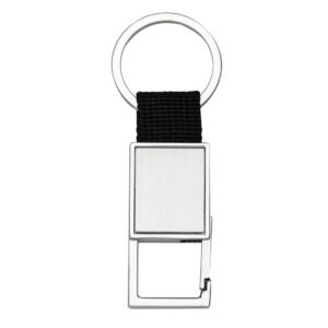 Chaveiro Metal Retangular C/ Nylon