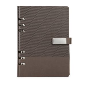 Caderno Fichário Couro Sintético