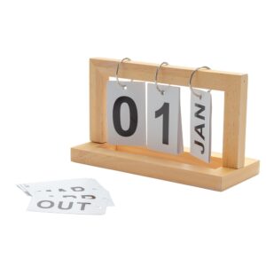 Calendário de Mesa de Madeira