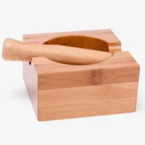 Amassador De Temperos Em Bambu