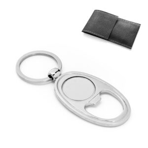 Chaveiro em metal com abridor