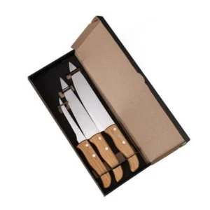 Conjunto De Facas Em Bambu