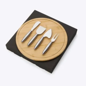 Conjunto Para Queijo Em Bambu