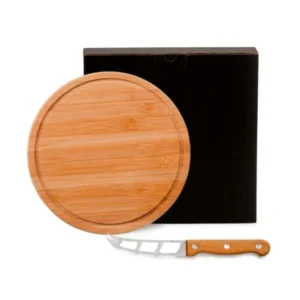 Conjunto Para Queijo Em Bambu/madeira/inox