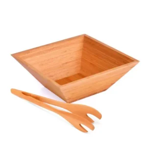 Conjunto Para Salada Em Bambu