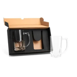 Kit Com Canecas De Vidro