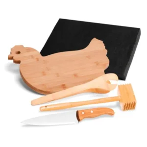 Kit Para Cozinha Em Bambu