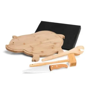 Kit Para Cozinha Em Bambu