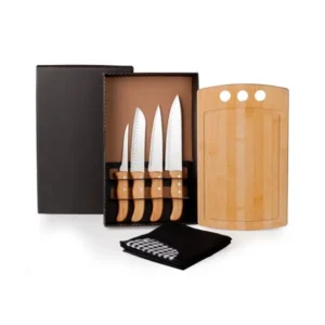 Kit Para Cozinha Em Bambu