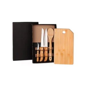 Kit para Cozinha/pão em Bambu/inox-