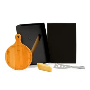 Kit Para Queijo Em Bambu