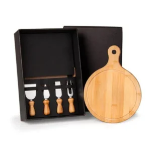 Kit Para Queijo Em Bambu