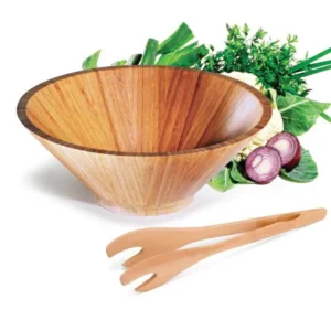 Kit Para Salada Em Bambu
