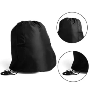 Mochila Sacola Preta Em Nylon