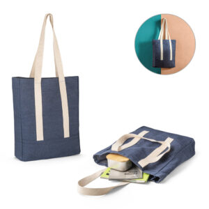 Sacola casual em denim reciclado