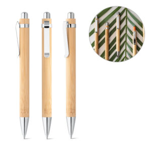 Caneta esferográfica em bambu com
