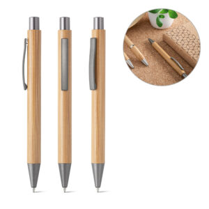 Caneta esferográfica em bambu com
