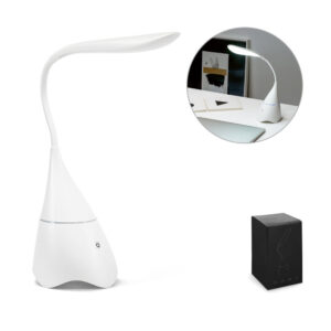 Luminária de mesa com caixa
