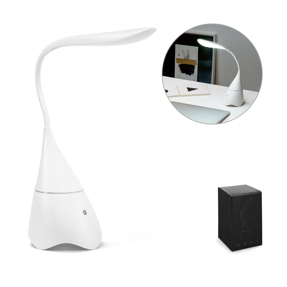 Luminária de mesa com caixa